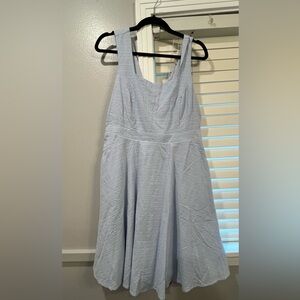Elegant Light Blue Sleeveless Dress